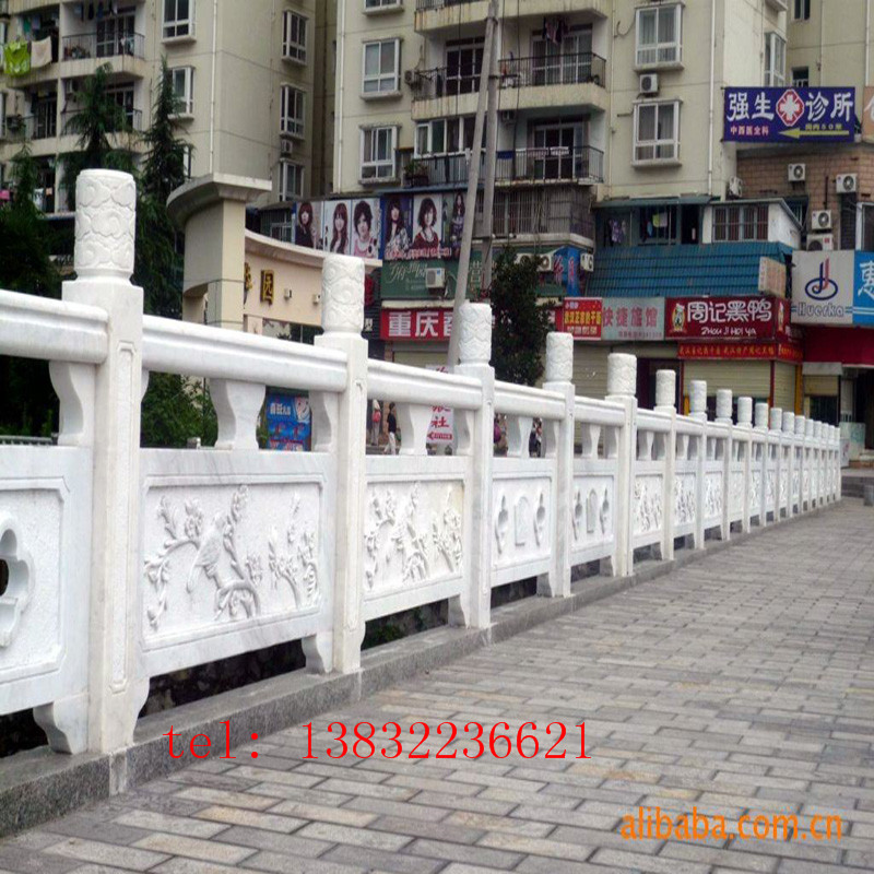 石雕护栏汉白玉栏板大理石桥梁栏杆护栏制作供应商